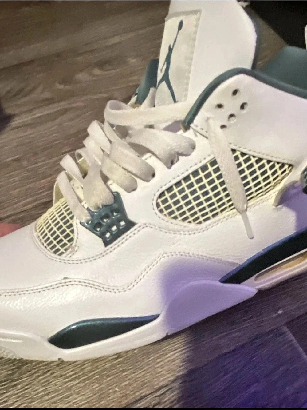 Jordan Air Jordan 4 Retro 'Oxidized Green' Men's Sneakers White & Green